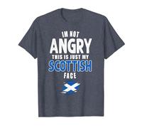 This is My Scottish Face Vintage Scotland UK Scottish Flag T-Shirt, Men, Heather Blue, 3X-Large