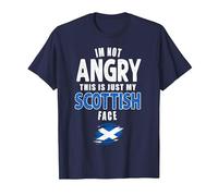 This is My Scottish Face Vintage Scotland UK Scottish Flag T-Shirt, Men, Navy Blue, 4X-Large