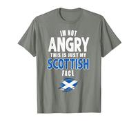 This is My Scottish Face Vintage Scotland UK Scottish Flag T-Shirt, Men, Olive Heather, XX-Large