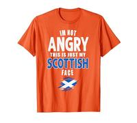 This is My Scottish Face Vintage Scotland UK Scottish Flag T-Shirt, Men, Orange, Large