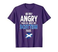 This is My Scottish Face Vintage Scotland UK Scottish Flag T-Shirt, Men, Purple, 3X-Large