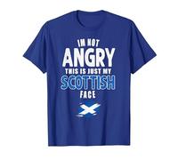 This is My Scottish Face Vintage Scotland UK Scottish Flag T-Shirt, Men, Royal Blue, Medium