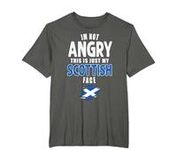 This is My Scottish Face Vintage Scotland UK Scottish Flag T-Shirt, Men's Big and Tall, Asphalt Grey, 5X Tall