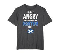 This is My Scottish Face Vintage Scotland UK Scottish Flag T-Shirt, Men's Big and Tall, Dark Heather Grey, 5X Tall