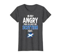 This is My Scottish Face Vintage Scotland UK Scottish Flag T-Shirt, Women, Dark Heather Grey, Medium