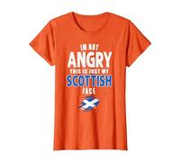 This is My Scottish Face Vintage Scotland UK Scottish Flag T-Shirt, Women, Orange, Small