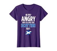 This is My Scottish Face Vintage Scotland UK Scottish Flag T-Shirt, Women, Purple, Medium