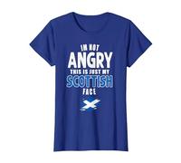 This is My Scottish Face Vintage Scotland UK Scottish Flag T-Shirt, Women, Royal Blue, Medium