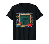 This is My Second Grade Era School Supplies Chalkboard T-Shirt, Men, Black, XL
