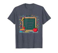 This is My Second Grade Era School Supplies Chalkboard T-Shirt, Men, Heather Blue, S