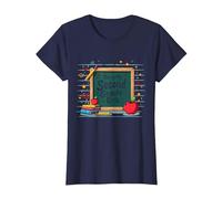 This is My Second Grade Era School Supplies Chalkboard T-Shirt, Women, Navy, XS