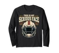 This is My Serious Face American Football Helmet Long Sleeve T-Shirt