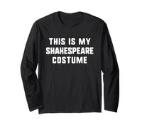 This is My Shakespeare Costume Halloween Easy Kids Adult Long Sleeve T-Shirt