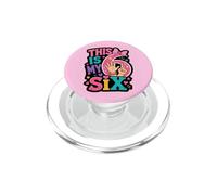 This Is My Six Birthday Girl Celebration PopSockets PopGrip for MagSafe