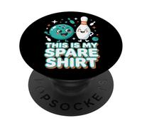 This Is My Spare Funny Bowling Ball Pin Graphic PopSockets Adhesive PopGrip