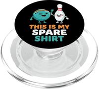 This Is My Spare Funny Bowling Ball Pin Graphic PopSockets PopGrip for MagSafe