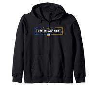 This Is My Suit, I'm Not Playing Cards Funny Zelensky Zip Hoodie