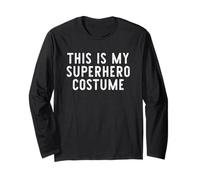 This is My Superhero Costume Halloween Simple Kid Super-Hero Long Sleeve T-Shirt