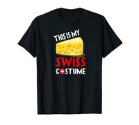 This Is My Swiss Costume Swiss Cheese Red Cross Graphic Tee T-Shirt
