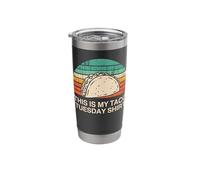 This is My Taco Tuesday Funny Retro Taco Lover Stainless Steel Insulated Tumbler