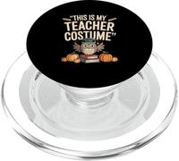 This Is My Teacher Costume Owl Books Pumpkins Halloween PopSockets PopGrip for MagSafe