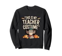 This Is My Teacher Costume Owl Books Pumpkins Halloween Sweatshirt