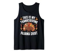 This is My Thanksgiving Pajama Shirt Funny Kids Men Women Tank Top
