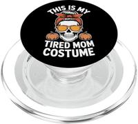 This Is My Tired Mom Costume Pumpkin Glasses Spooky Moms PopSockets PopGrip for MagSafe