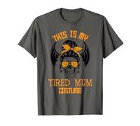 This Is My Tired Mum Costume Funny Mums Halloween Messy Hair T-Shirt