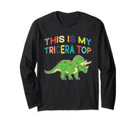 This is My Tricera Top Dino Funny Dinosaur Triceratops Long Sleeve T-Shirt
