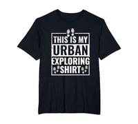 This is My Urban Exploring Shirt - Urban Explorer Urbexer T-Shirt, Men's Big and Tall, Black, 4X Tall