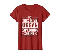 This is My Urban Exploring Shirt - Urban Explorer Urbexer T-Shirt, Women, Cranberry Red, X-Large