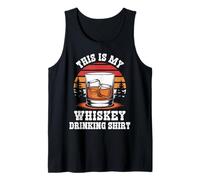 This Is My Whiskey Drinking Shirt Retro Bourbon Lover Tank Top