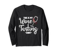 This is My Wine Tasting Shirt Wining Cork Red Vino Drinking Long Sleeve T-Shirt