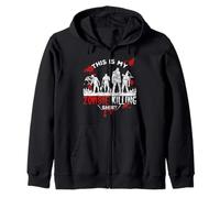 This is my zombie Killing. Horror Zombies movie Lover Zip Hoodie