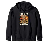 This Is My Zoo Shirt Kids Wildlife Savanna Adventure Group Zip Hoodie