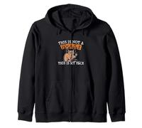 This Is Not A Phase This Is My Face Funny Aye-Aye Whisperer Zip Hoodie