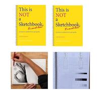 This is Not a Sketchbook It's an Art Class 1/2 Pieces Spiral-Bound Interactive Workbook Easy Step Practices Drawing Book with Lined Blank Pages for Kids Adults Drawing Book Art Supplies Essentials