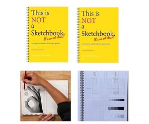 This is Not a Sketchbook It's an Art Class 1/2 Pieces Spiral-Bound Interactive Workbook Easy Step Practices Drawing Book with Lined Blank Pages for Kids Adults Drawing Book Art Supplies Essentials