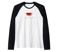 This is not a watermelon - Palestine Fun Raglan Baseball Tee