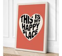 This Is Not Happy Place Canvas Wall Art Print 24x16 Inch (61 x 41 cm)