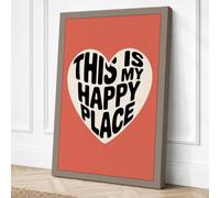 This Is Not Happy Place Canvas Wall Art Print 24x16 Inch (61 x 41 cm)