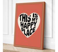 This Is Not Happy Place Canvas Wall Art Print 24x16 Inch (61 x 41 cm)