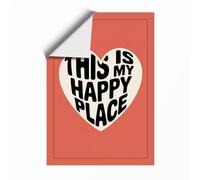 This Is Not Happy Place Typography Unframed Wall Art Print A4 (29.7×21cm), Wall Decor for Living Room, Bedroom, Office & Home, Art Gift
