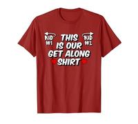 This is Our Get Along Shirt for Siblings Sisters Brothers T-Shirt, Men, Cranberry Red, Small