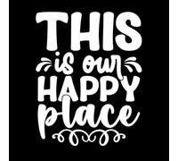 This is Our Happy Place Lettering Stickers 52x65.4cm Art Decoration White