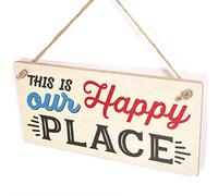 This is Our Happy Place Plaque - Adorable Snug Caravan Family Room Sign