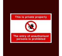 This is private property Plastic Sign with double sided fixing tape (S56) - CCTV, Security, Warning, Alarmed, Surveillance, Camera, Dogs, Premises