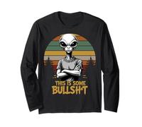 This is Some Bullsht Resident Funny Swearing Alien Science Long Sleeve T-Shirt