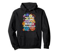 This is the Day - Groovy Floral Scripture Art Pullover Hoodie